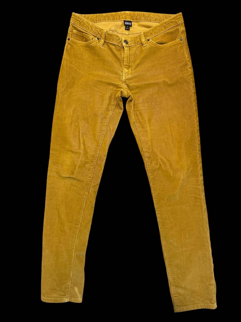 Patagonia Women's Organic Cotton Corduroy Slim Leg Pants in Mustard Yellow